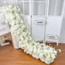 Pink Rose Large Flower Row Runner For Wedding Decor Floral Backdrop 10