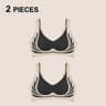 2Pcs Women Push Up Bras Seamless Comfortable Soft Breathable Wireless Lingerie Set 6