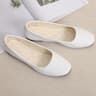 Women Suede Loafers Flat Heel Square Toe Basic Pumps 8