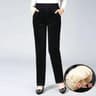 Women High Waist Corduroy Fleece Lined Warm Winter Pants 7