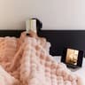 Cozy Faux Rabbit Fleece Blanket Throw For Living Room Bedroom Dorm 9