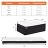 JHK Three Fold Portable Floor Bed Mattress Certified By CertiPUR US For Travel Camping Yoga 9