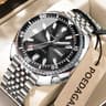 Poedagar Business Men Watch Waterproof Luminous Date Week 8