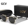 Double Layer Removable Lens Gothic Steampunk Sunglasses 8