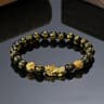 Feng Shui Black Obsidian Pixiu Wealth  Luck Bracelet 6