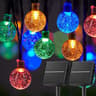 60 LED Solar Crystal Globe String Lights Outdoor Waterproof 9