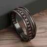 Leather Beaded Tiger Eye Multi Layer Bracelet For Men 23