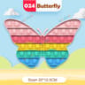 Rainbow Pop Bubble Fidget Toy Stress Relief Silicone 27