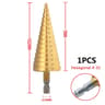 Titanium Coated HSS Step Drill Bit 4 To 32 Mm And 4 To 20 Mm Cone Drill Tool 6