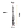 Hex Shank Titanium Plated Metric Tap Drill Bits M3 To M10 Set 12