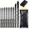Concrete Drill Bit Kit 10 Piece Set For Glass Plastic Wood And Brick 6