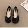 Women Leather Toe Separator Loafers Flat Comfortable Slip On Casual Shoes 7