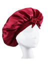 Satin Silk Bonnet Adjustable Sleep Hair Bonnet With Tie Band For Women Men 6