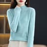 100 Percent Pure Wool Half Neck Pullover Autumn Winter Cashmere Sweater 17