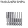 Hex Allen Wrench Bit Set Metric Imperial With Magnetic Tip 6