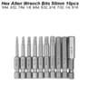 Hex Allen Wrench Bit Set Metric Imperial With Magnetic Tip 7