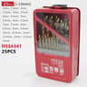 HSS Titanium Coated Drill Bit Set For Metal And Woodworking 10