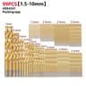 HSS Titanium Coated Drill Bit Set For Metal And Woodworking 8
