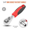 Mini Ratchet Wrench Double End Quick Socket Screwdriver Hex Torque Set 8