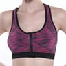 Women Sports Bra Front Zipper Breathable High Impact Yoga Running Vest 5