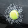 3D Sports Ball Car Window Sticker Broken Glass Decal 9