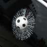 3D Sports Ball Car Window Sticker Broken Glass Decal 6
