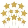 Star Glitter Cake Insert Topper Kit 50 Pieces Gold  Silver 7