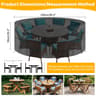 Round Waterproof Oxford Cloth Garden Furniture Cover For Outdoor Patio Table And Chairs 7