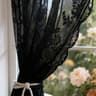 White Floral Lace Sheer Rod Pocket Curtain Panel 7