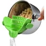 Universal ClipOn Silicone Pot  Pan Strainer  HeatResistant Pasta  Vegetable Drain Tool 9