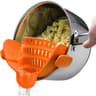 Universal ClipOn Silicone Pot  Pan Strainer  HeatResistant Pasta  Vegetable Drain Tool 10