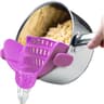 Universal ClipOn Silicone Pot  Pan Strainer  HeatResistant Pasta  Vegetable Drain Tool 11