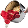 Universal ClipOn Silicone Pot  Pan Strainer  HeatResistant Pasta  Vegetable Drain Tool 12
