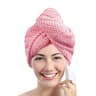 Solid Color Hair Towel Textured Dry Hair Cap Wrap 98 X 255 In Absorbent For Women 10