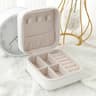 Single Layer Travel Jewelry Box Women Leather Storage Box Classic Black White Pink 7