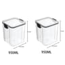 High Quality Sealed Jar Food Storage Box Transparent Plastic Kitchen Organizer 6