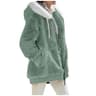 Autumn Winter Fashion Women Coat Casual Hooded Zipper Fleece Jacket 11