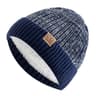 Unisex Two Tone Winter Fur Lined Beanie Hat 8