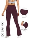 Womens Super Soft Flare Pants High Waisted Tummy Control Workout Yoga Leggings Bell Bottoms 5