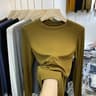 Womens Slim Fit ONeck Long Sleeve Basic TShirt  Stretchy Ribbed Knit Casual Top 11