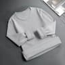 Mens Fleece Lined Long Sleeve Crew Neck Base Shirt  Thickened Casual Long Sleeve Top 5