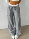 Womens Casual Striped Woven Wide Leg Pants Fall Winter 2024 Stylish Full Length Trousers 7