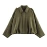 Women Suede Bomber Jacket Long Sleeve Oversize Zipper Coat Streetwear 10