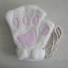 Plush Cat Paw Fingerless Gloves For Women 11