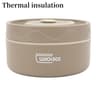 Stainless Steel Thermal Lunch Box Double Layer Round Portable Food Container For Work And School 10