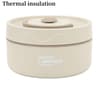 Stainless Steel Thermal Lunch Box Double Layer Round Portable Food Container For Work And School 6