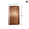 Solid Wood Serving Tray Japanese Style Round Rectangle Dessert Plate 7
