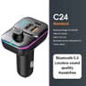 Bluetooth 50 FM Transmitter Handsfree Car Radio Modulator MP3 Player With 225W USB Super Quick Char 9