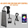 Neon 36 48 72 LED Car Interior Ambient Foot Light Wireless Remote Music APP Control RGB Decorative  13