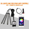 Neon 36 48 72 LED Car Interior Ambient Foot Light Wireless Remote Music APP Control RGB Decorative  18